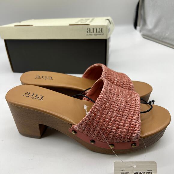 a.n.a Womens Robinson Heeled Sandals Terracotta Pink Size 6.5M - Picture 5 of 12
